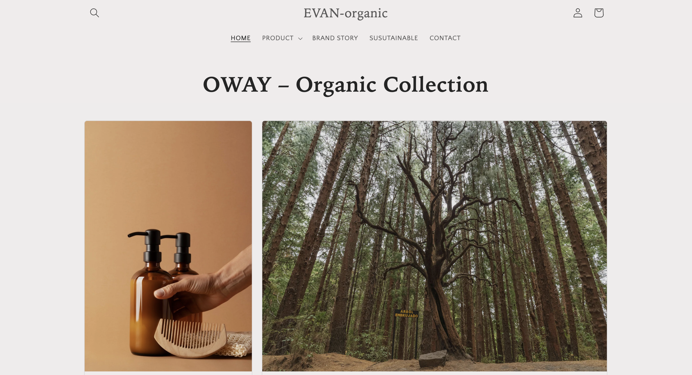 EVAN Organicサイト